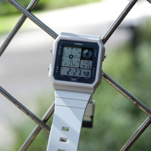 20W 方块复古双显防水表LF 卡西欧CASIO学生情侣男女手表 正品