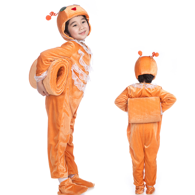 元旦幼儿园话剧动物服装蜗牛衣服儿童表演服环保时装秀舞蹈服男女