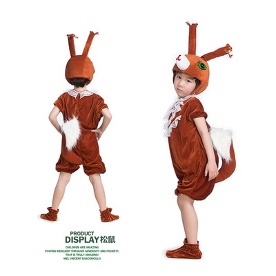 松鼠演出服儿童小动物服装幼儿园
