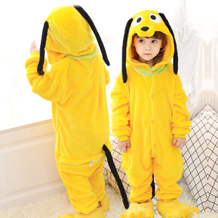 圣诞睡衣派对迪士尼高飞狗衣服男童动物装扮布鲁托cos小黄狗表演5