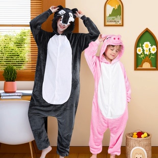 幼儿园三只小猪话剧演出服女童小动物服装睡衣派对角色扮演大灰狼