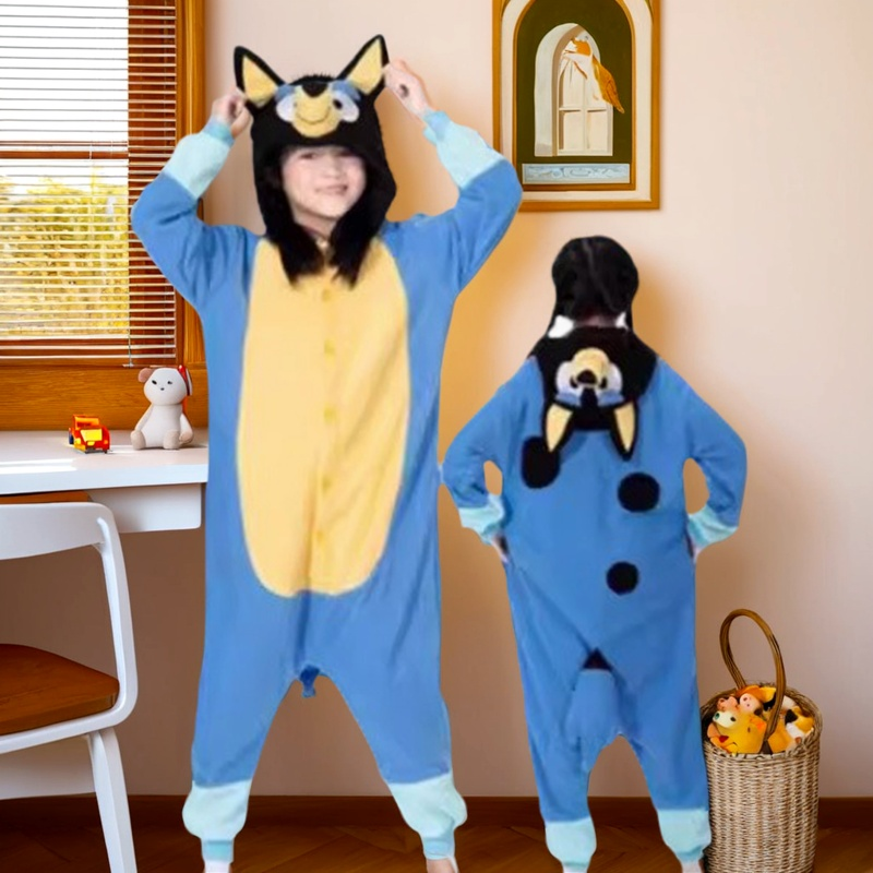 幼儿园动漫睡衣派对服装布鲁伊男