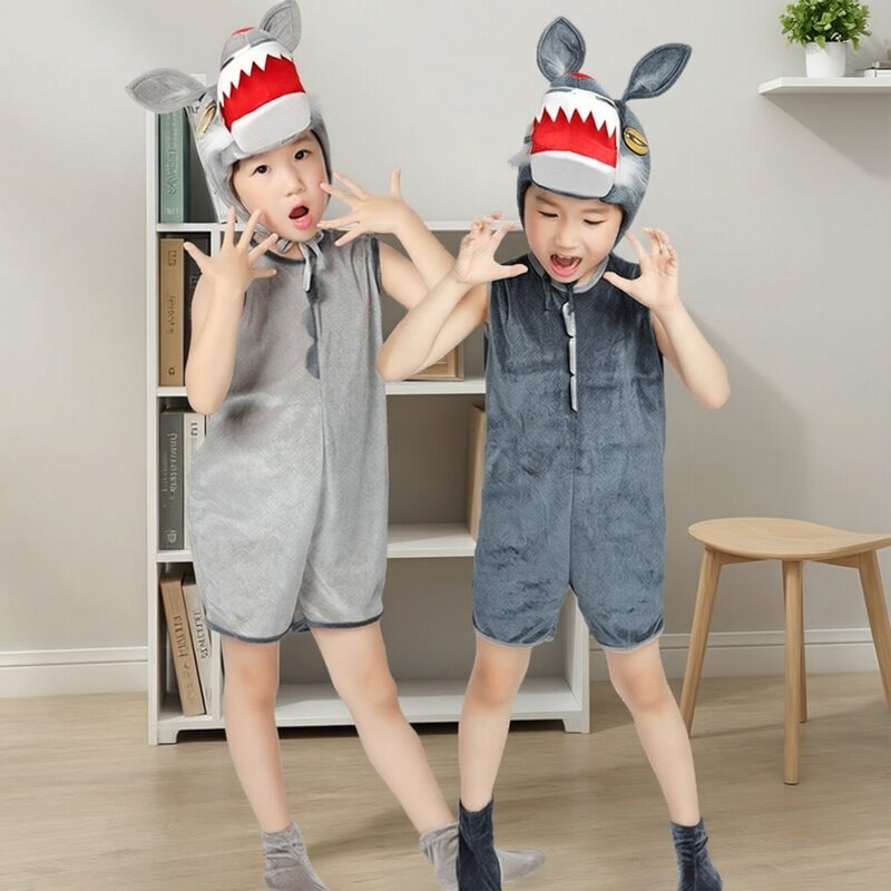大灰狼演出服女幼儿园童话剧夏男