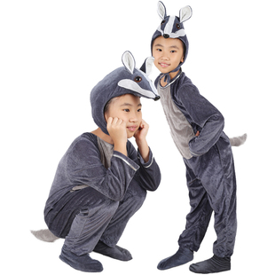 舞台剧 幼儿园卡通故事表演服亲子装 元 旦獾演出服男童动物话剧服装