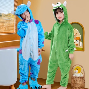 幼儿园化妆舞会服装儿童角色扮演怪兽电力公司衣服毛怪苏利文cos6