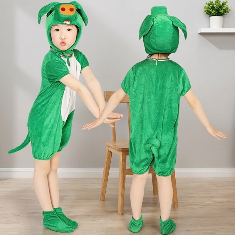 儿童舞台剧三只小猪演出服男童夏