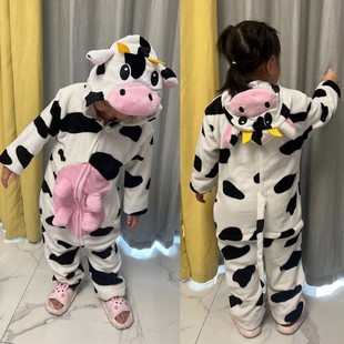 儿童可爱搞怪衣服奶牛cos服派对服装幼儿园话剧动物装扮运动会秋5