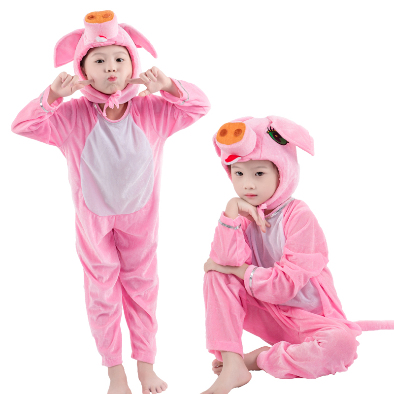 元旦幼儿园小猪演出服女童角色扮演儿童舞台剧表演服动物服装亲子