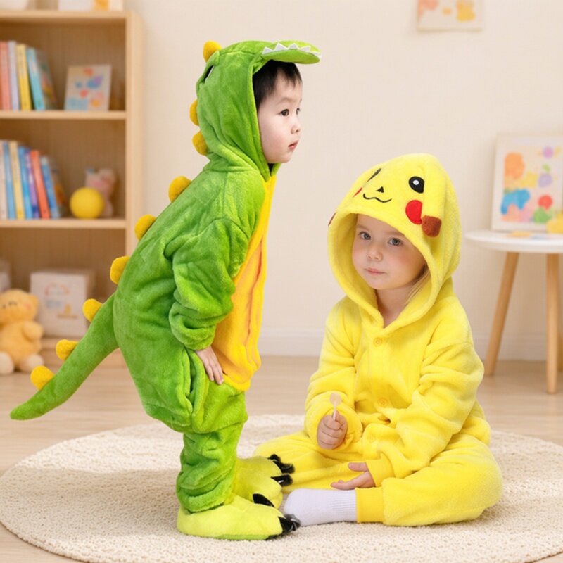 儿童动物主题服装角色扮演恐龙冬