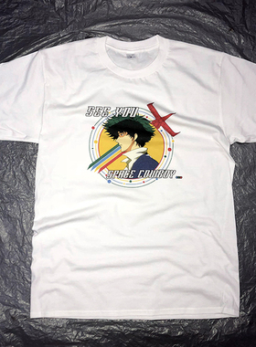 星际牛仔T恤Cowboy Bebop斯派克日本动漫印花白短袖情侣男女衣服