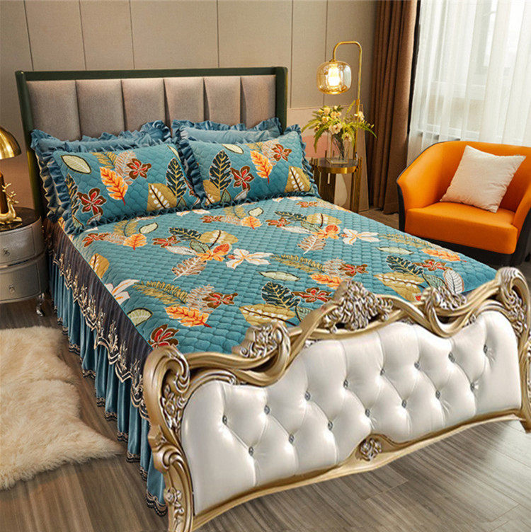 欧式无床尾夹棉床裙冬季加厚保暖水晶绒高档床罩四件套单件床套|ruв категории постельные принадлежности, подзор - от Buy2taobao.com для оказания профессиональной услуги покупки агента Taobao