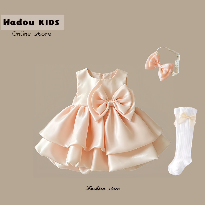 2026新款夏款女宝宝公主裙周岁生日礼服裙子婴儿蓬蓬裙百日宴礼服图片
