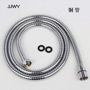 高档铜头铜双扣喷头淋浴管软管花洒头软管 1.5M进水软管 金属软
