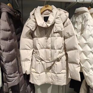 2025新款 商务90鹅绒加厚保暖连帽B250244148M 羽绒服女经典