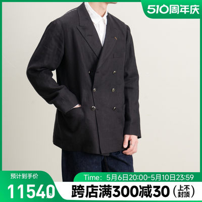 日本 Orbium 意大利手工制 爱尔兰亚麻PIJ REFFER休闲西服外套7A