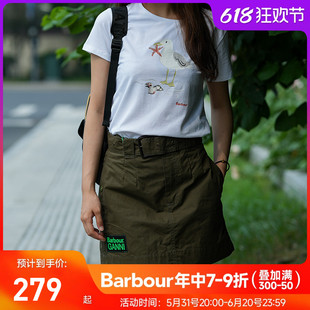 圆领短袖 海鸥印花 Tee 现货 体恤 Penfor 长绒棉 女款 英国Barbour