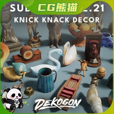 UE5虚幻5 Suburbs VOL.21 - Knick Knack Decor 郊区摆件道具模型