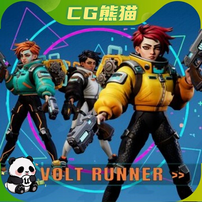 UE5虚幻5 Volt Runner Stylized Sci-Fi Female Character 风格化