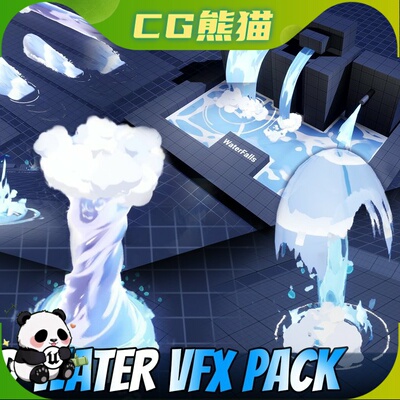 UE5虚幻5 Stylized Water pack Pro VFX 风格化卡通水体特效