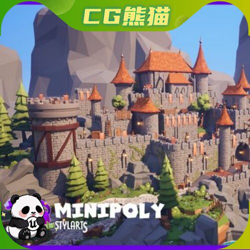 UE5.4-5.8 Minipoly Series Mythic Castle Stylized Lowpoly