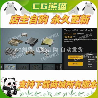 UE4虚幻5 Weapon Rails and Mount 武器导轨支架道具武器