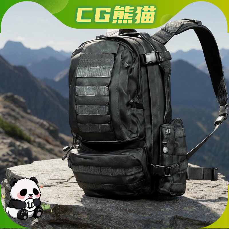Realistic Urban Combat Backpack Metahuman compatible M Serie