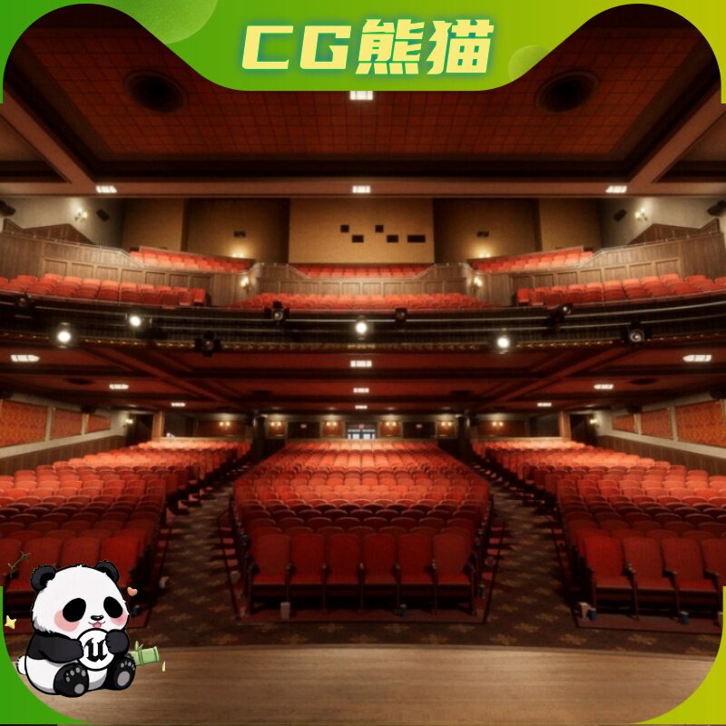 UE5虚幻5 Theater 剧院剧场内部外部座位舞台场景模型