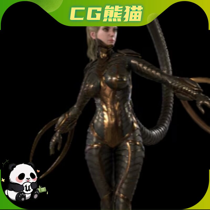 UE4虚幻5 Scorpio 游戏中角色低多边形女蝎子人模型