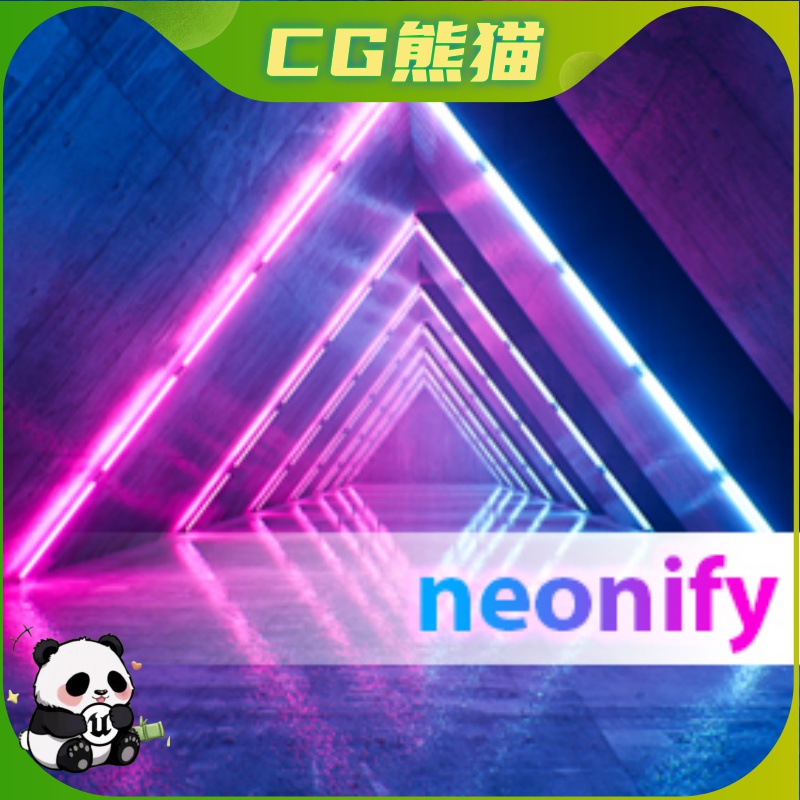 UE5虚幻5 Neonify 赛博朋克灯光舞台场景资源 极简建筑舞台灯光