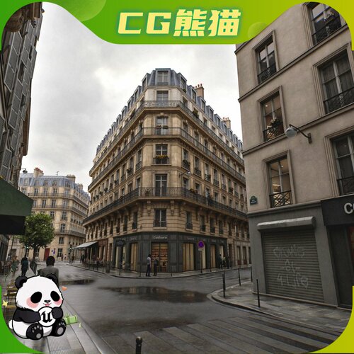 UE5虚幻5.2-5.8 City Core Paris 城市核心巴黎街道场景