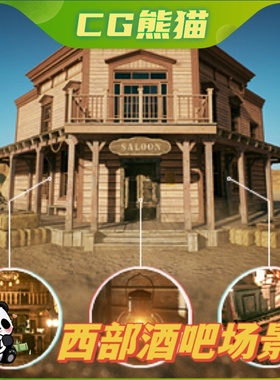 UE4虚幻5 HQ Western Saloon 西部酒吧沙龙酒场复古场景