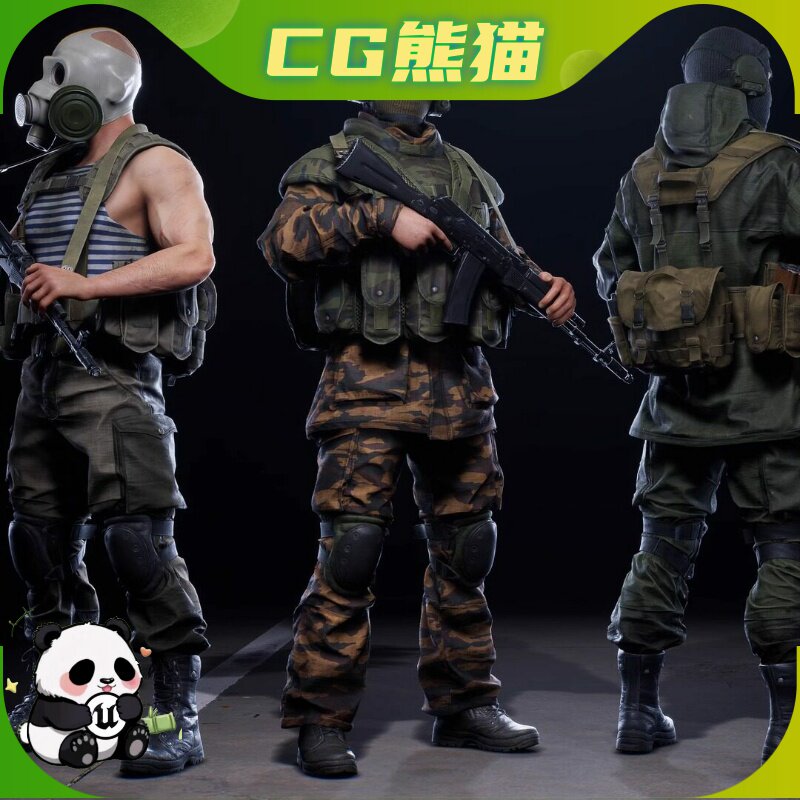 UE5虚幻5.4-5.7 MODULAR SOLDIER PACK Vol.3 模块化士兵角色模型