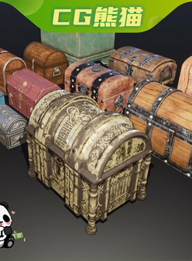UE5虚幻4 Chest props 游戏箱子宝箱模型道具