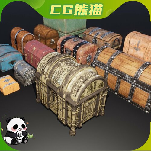 UE5虚幻4 Chest props 游戏箱子宝箱模型道具