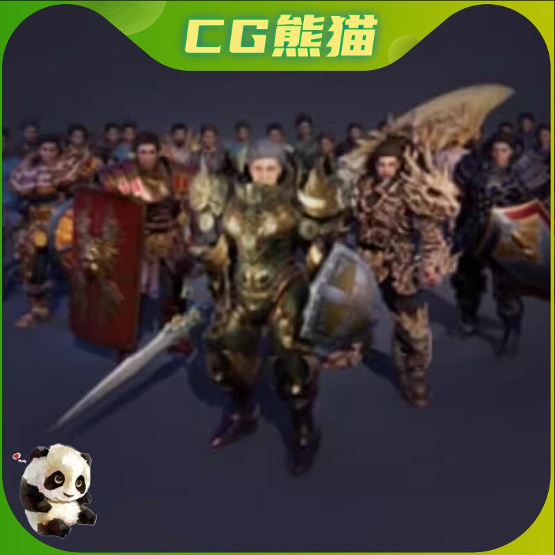 UE4虚幻5 Warrior Bundle 中世纪幻想游戏骑士战士角色模型