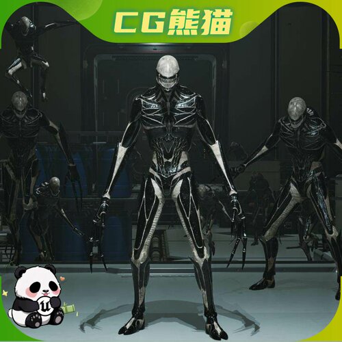 UE4虚幻5 Xenos4 射击游戏RPG外形角色BOSS模型带动画