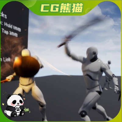 UE5虚幻5 Hitbox Reaction 游戏攻击战斗反弹反馈模型