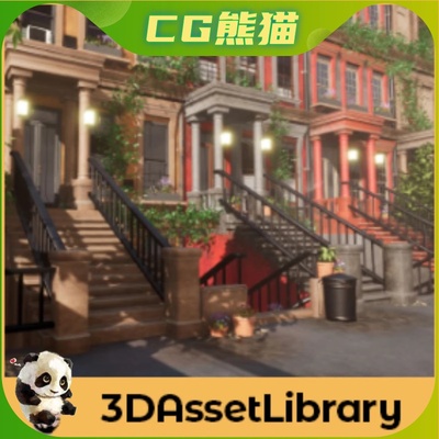 UE4虚幻5 Modular Buildings Vol 1 模块化外部建筑房屋道具模型