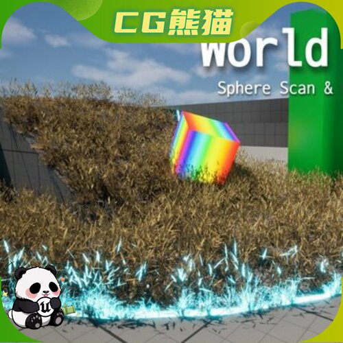 UE5.5-5.7 World Scanner Sphere Scan Reveal Effect System插件