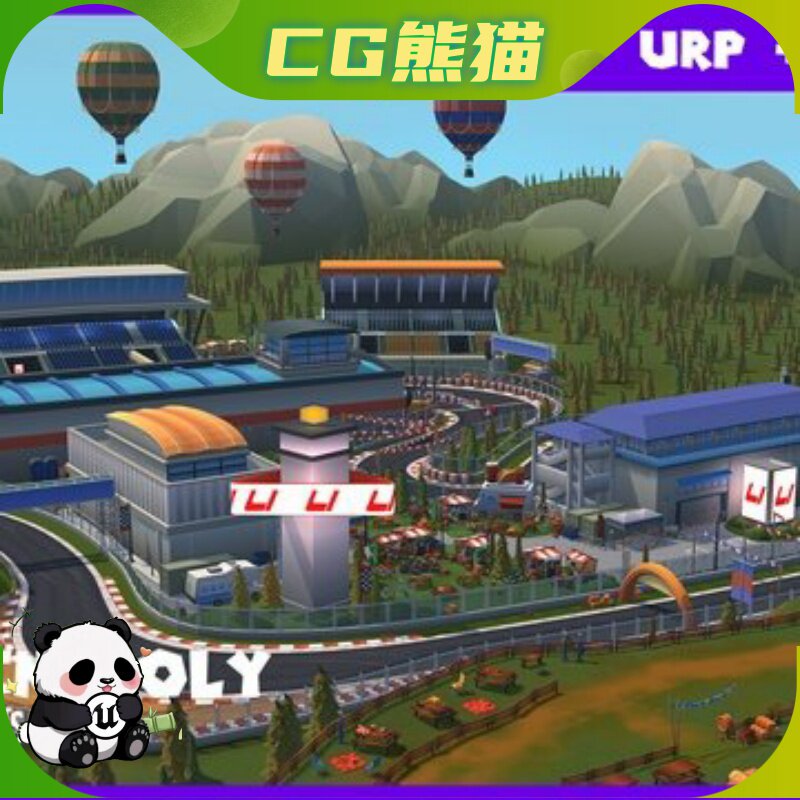 Unity3D Minipoly Series Race Track Stylized Lowpoly