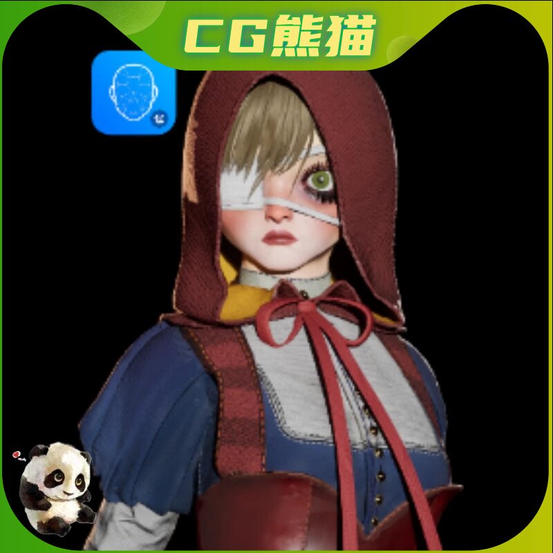 ue4虚幻5 little red riding hood 小红帽童话故事小女孩角色模型