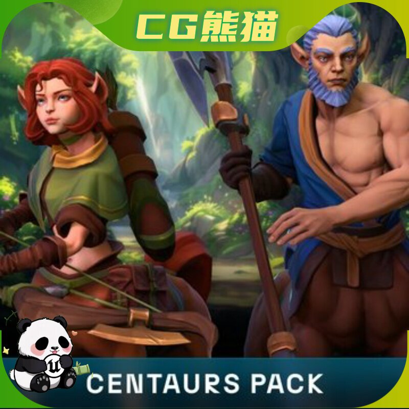 FBX文件 Stylized Centaurs Pack 风格化半人马组合角色模型