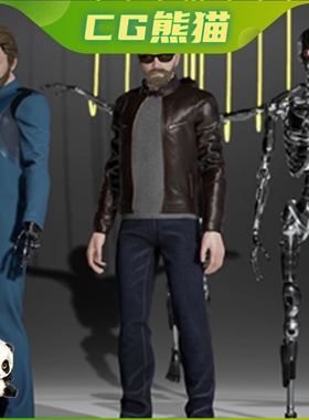 UE4虚幻5 The Cyborg : Ben 赛博朋克机器人本角色模型