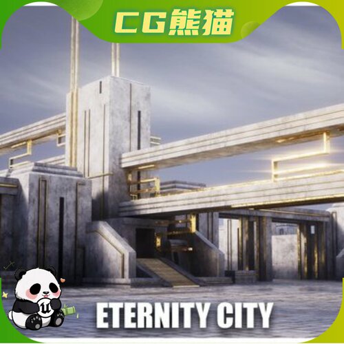 UE5.1-5.7 Science Fiction Eternity City 科幻永恒之城场景