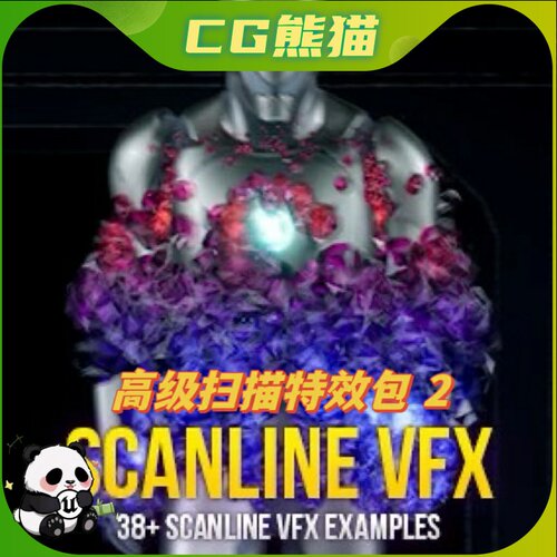 UE5虚幻5 Scanline VFX Pack 2 尼亚拉加奶瓜扫描粒子特效包 2