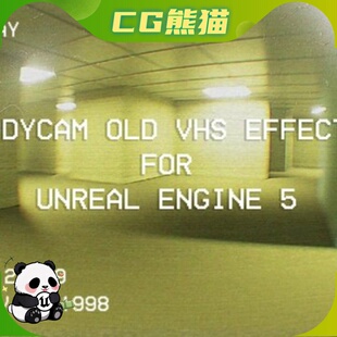 UE5.1-5.7 Bodycam Backroom VHS Effect 记录仪后台录像蓝图乐器
