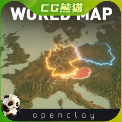 UE5虚幻5 Ultimate World Map 游戏动画地球世界高清场景