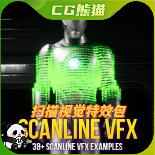 UE5虚幻5 Scanline VFX Pack 扫描线视觉特效包