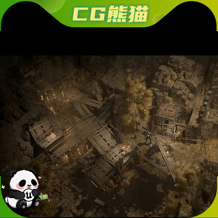 UE5.3-5.8 Top-down Dark Fantasy environment 俯视黑暗风格环境