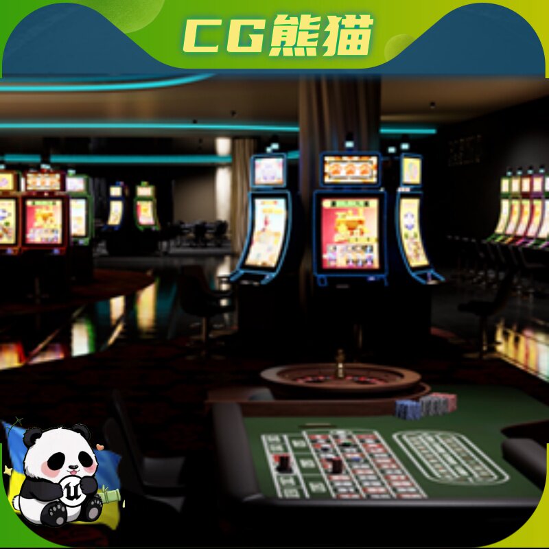 UE5虚幻5 Casino 现代化赌场筹码桌环境模型 最低5.2